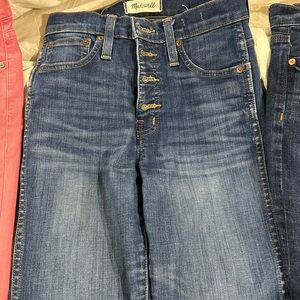 Madewell Blue Button-Fly Denim Jeans